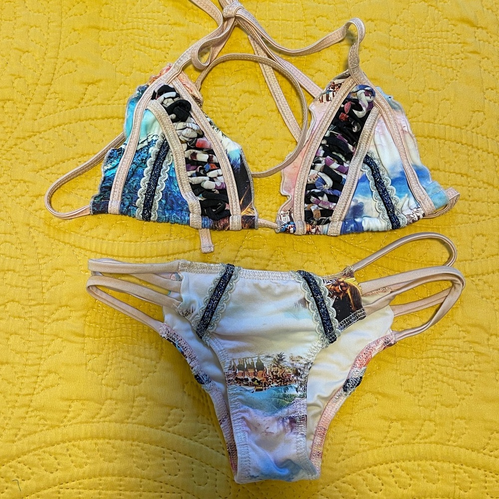 PatPat Artistic Print Bikini Set